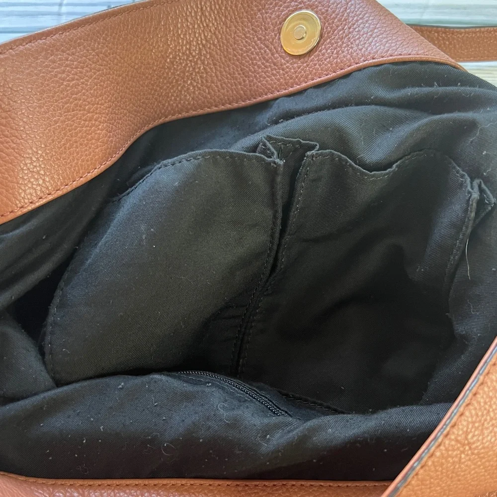 Rebecca‎ Minkoff Brown Leather Moto Hobo Tassel Fringe Shoulder Bag